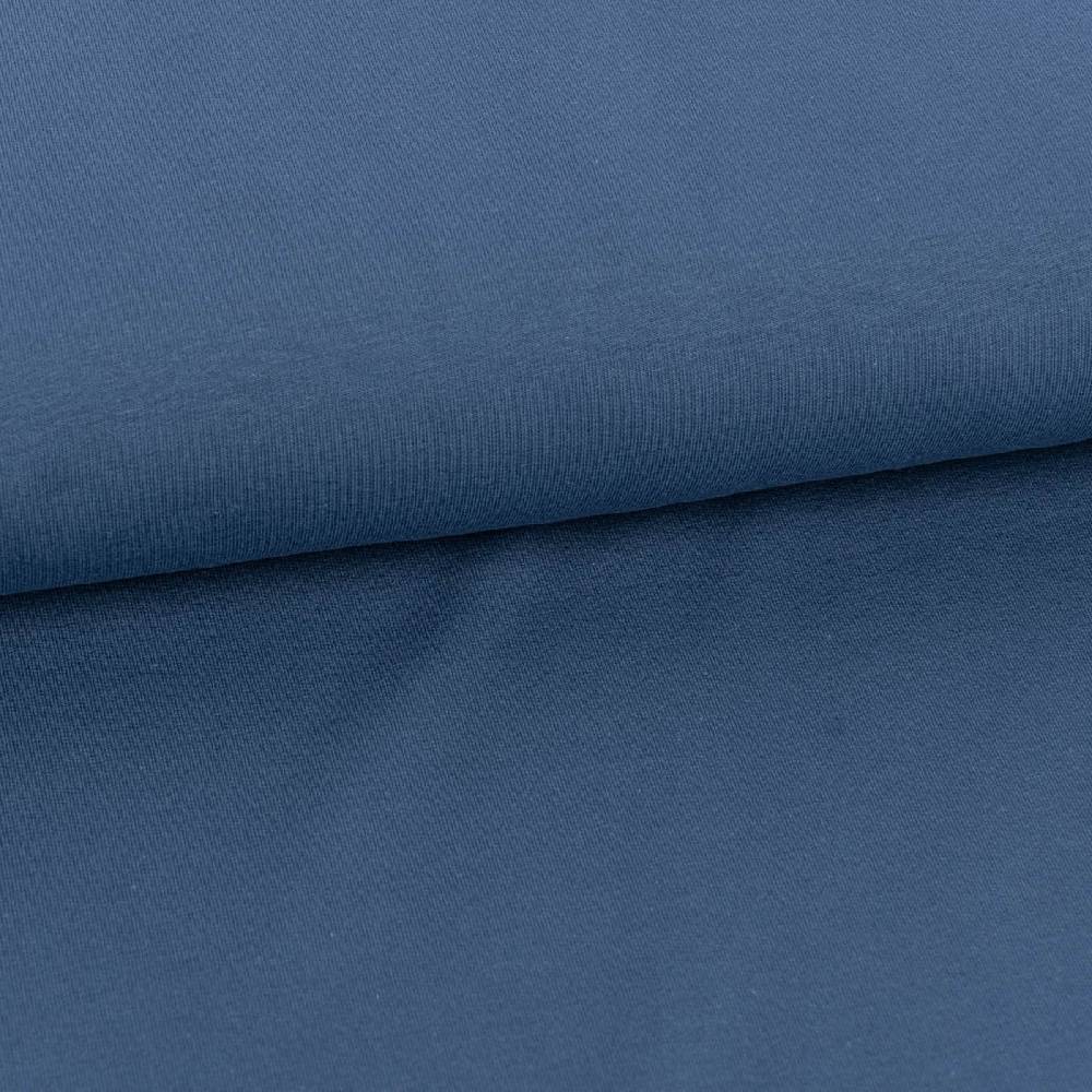 Schöner Leben Organic Bio French Terry uni indigo blau 1,50m Breite
