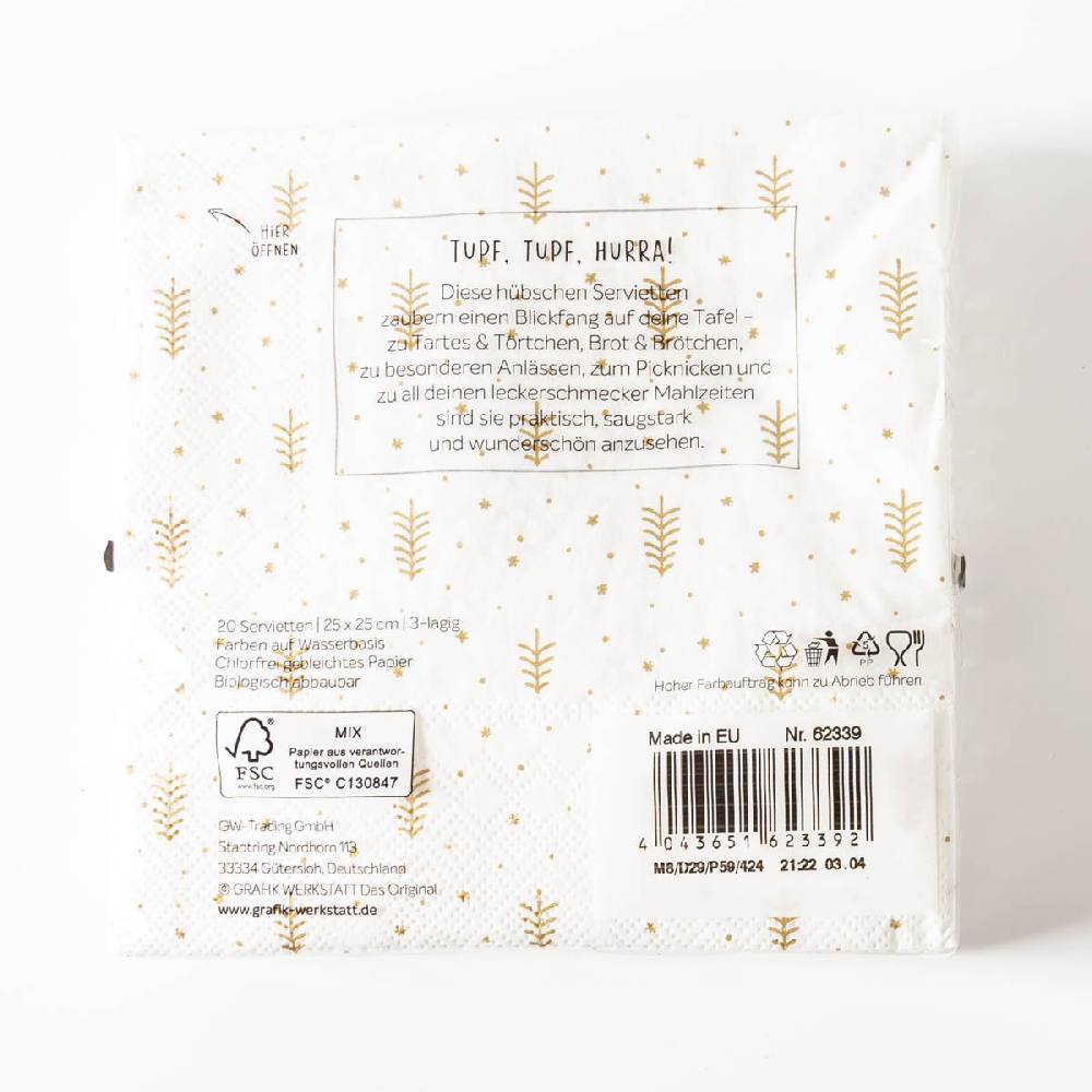 Schöner Leben Servietten Weihnachten ist klein 25x25cm 3lagig 20 Stück von Grafik Werkstatt Verkauf