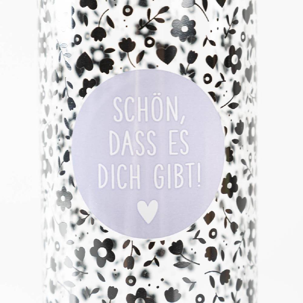 Schöner Leben Trinkflasche aus Glas Schön, dass es dich gibt! 550ml von Grafik Werkstatt Angebote