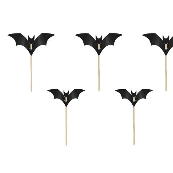 Schöner Leben Cupcake Stecker 6er Pack Bats Fledermäuse schwarz