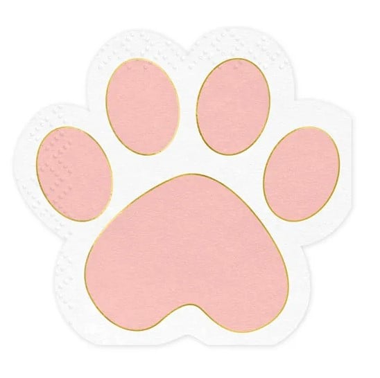 Schöner Leben Papierservietten Kitty Paws Katzenpfote rosa 14,5x12cm 2lagig 12 Stück