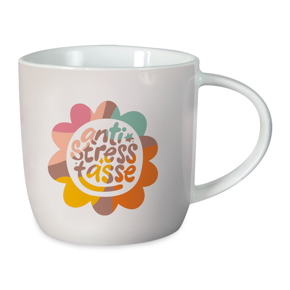Schöner Leben Tasse Gute Laune aus Porzellan Anti Stresstasse weiß bunt 300ml von Grafik Werkstatt