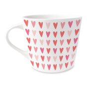 Schöner Leben Tasse mit Goldveredelung Herzchen rot rosa gold 420ml von Grafik Werkstatt