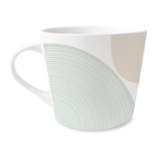 Schöner Leben Tasse mit Goldveredelung Guten Morgen weiß grün gold 420ml von Grafik Werkstatt Schlussverkauf