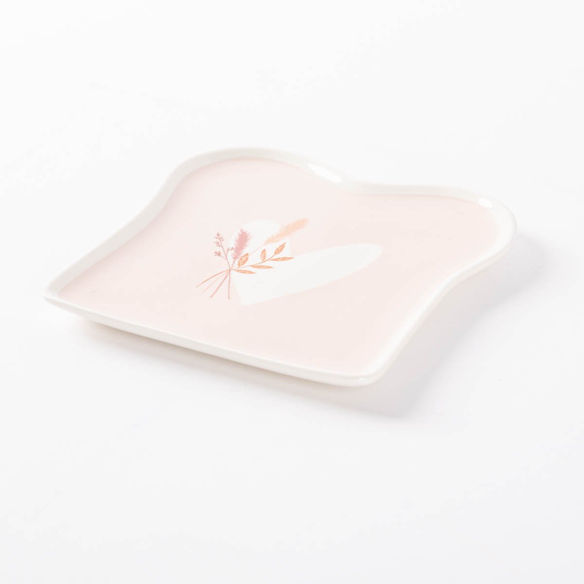 Schöner Leben Toastteller Herz mit Strauß rosa weiß 14,5x15,5cm von Grafik Werkstatt Meist gekauft