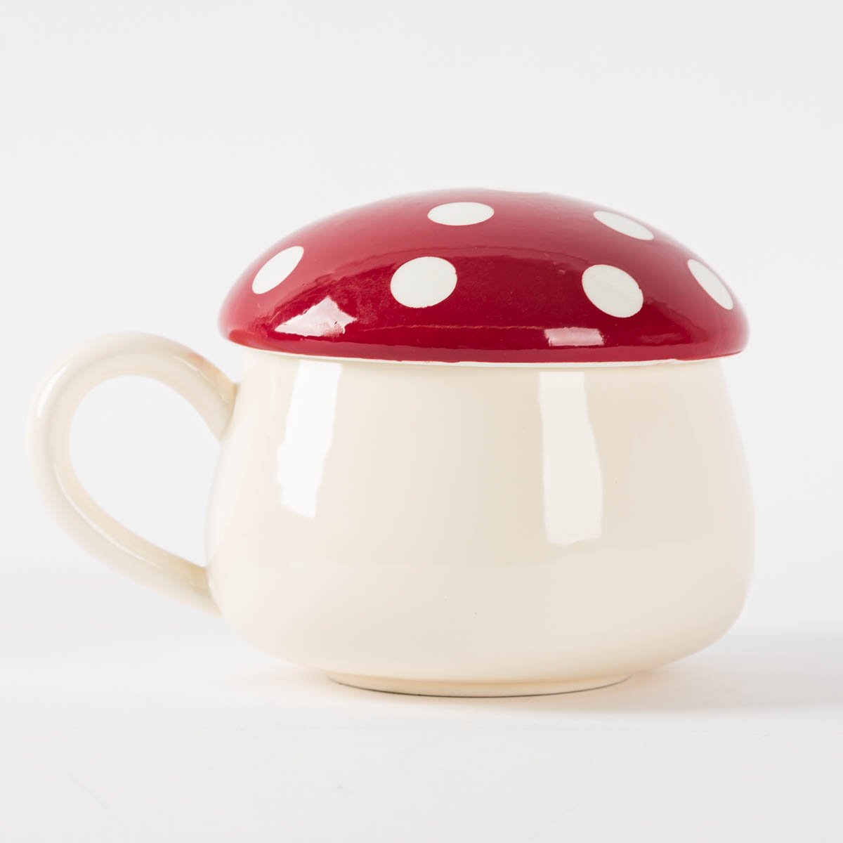 Schöner Leben Suppentasse mit Fliegenpilz Deckel Mushroom Soup Bowl von Sass & Belle Hotsell