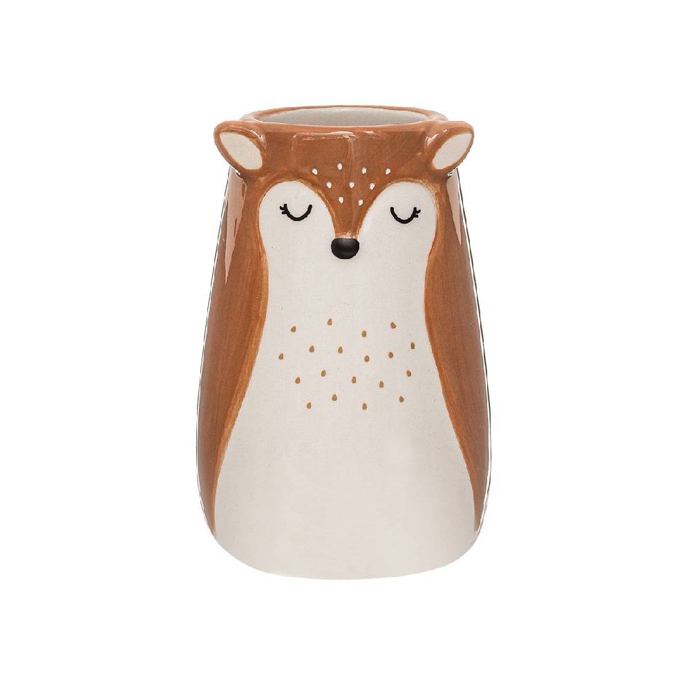 Schöner Leben Vase Deer Rehkitz handbemalt von Sass & Belle