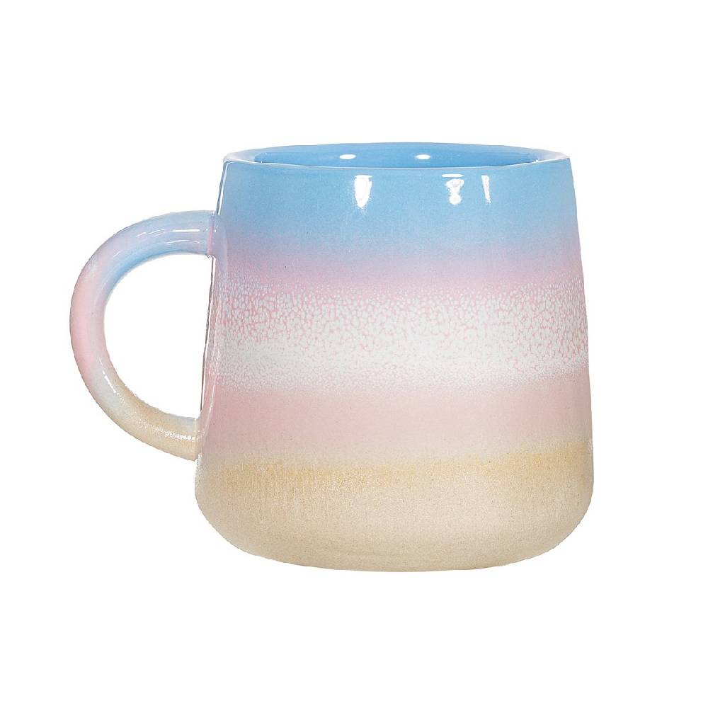Schöner Leben Tasse Mojave Glasur aus Steinzeug pastell blau 350ml von Sass & Belle