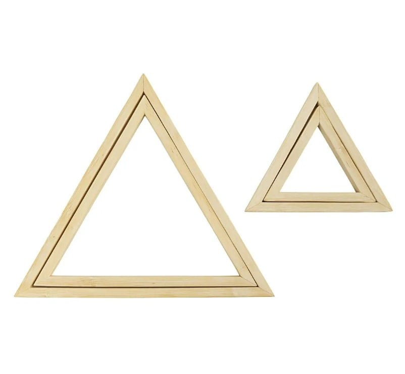 Schöner Leben Rahmen Dreiecke aus Holz im 2er Set von Creativ Company Outlet