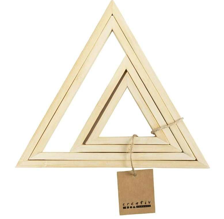 Schöner Leben Rahmen Dreiecke aus Holz im 2er Set von Creativ Company Outlet