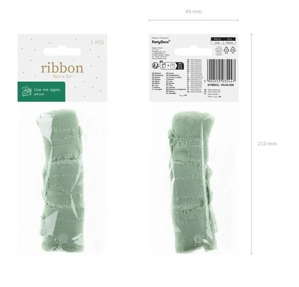 Schöner Leben Chiffonband pistaziengrün 4x500cm im 3er Pack Günstiger Verkauf