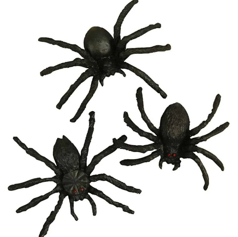 Schöner Leben Spinnen schwarz Halloween Deko im 10er Pack