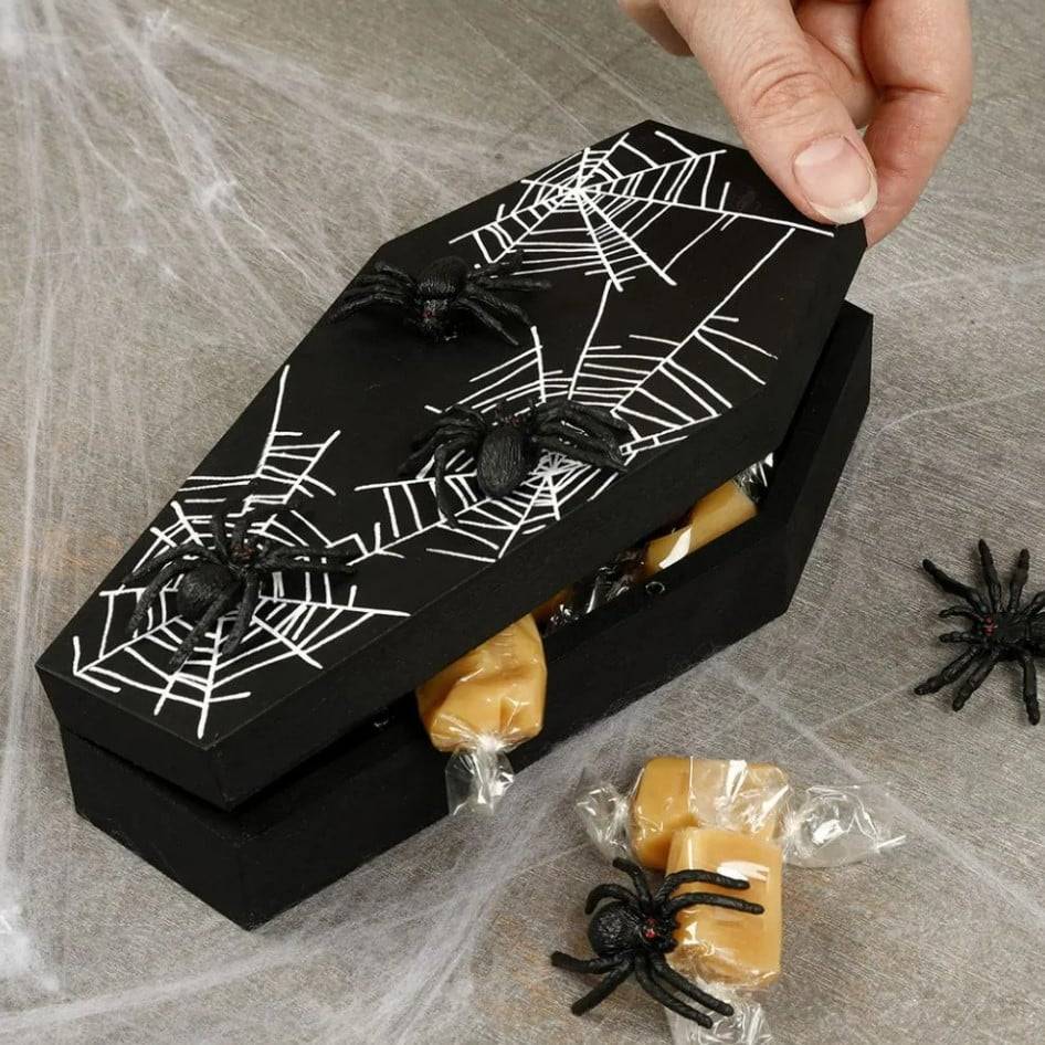 Schöner Leben Spinnen schwarz Halloween Deko im 10er Pack Outlet