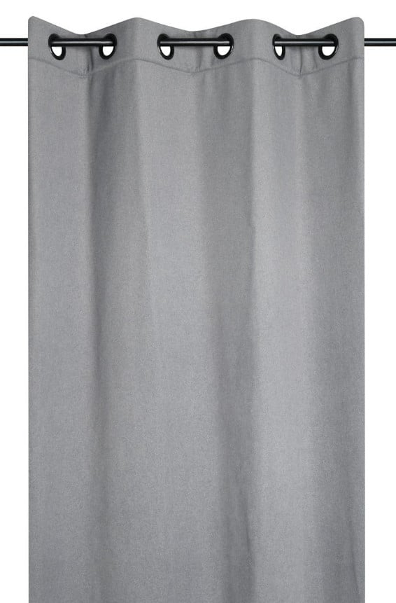 Schöner Leben Thermovorhang Morey mit Ösen uni hellgrau 140x260cm Outlet