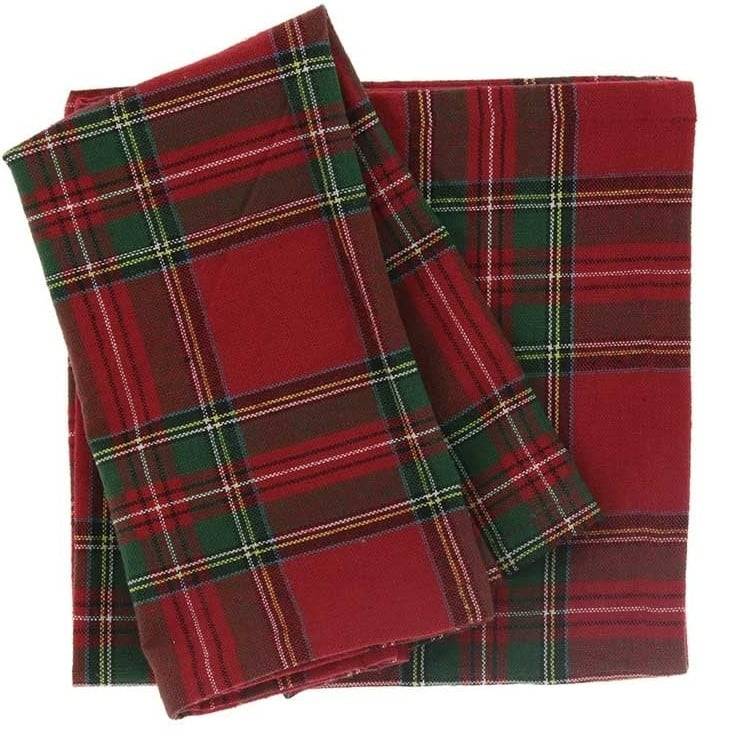 Schöner Leben Servietten Schottenkaro rot grün 40x40cm im 4er Set Verkauf