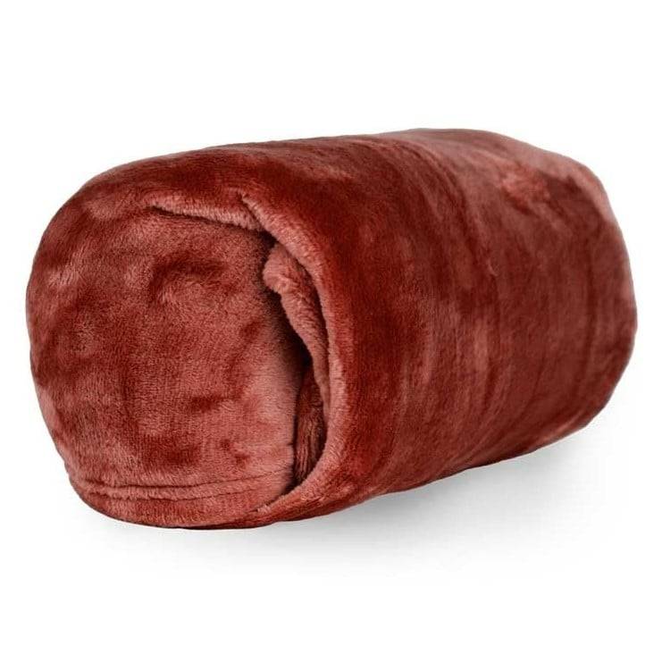 Schöner Leben Kuscheldecke Enzo aus flauschiger Mikrofaser redwood rot-orange 130x180cm