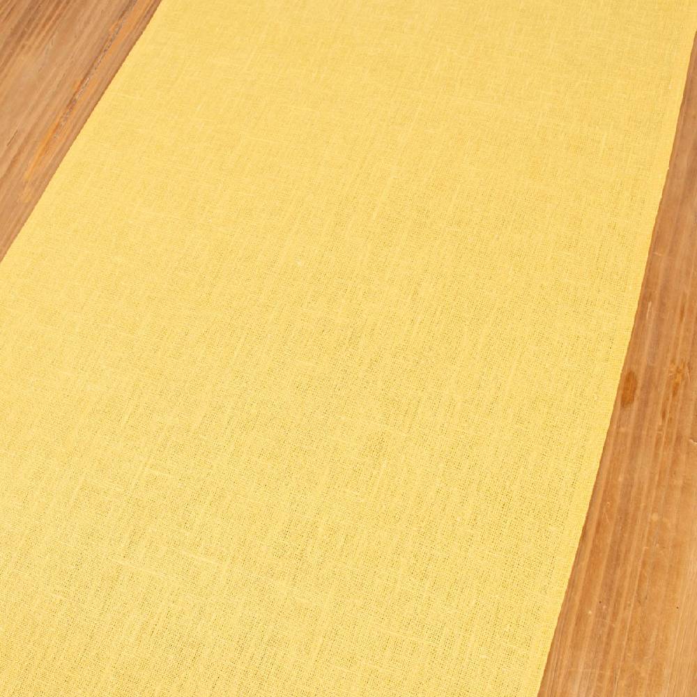 Schöner Leben Leinentischläufer Tischläufer Erik 1-lagig 47x150cm gelb Schlussverkauf
