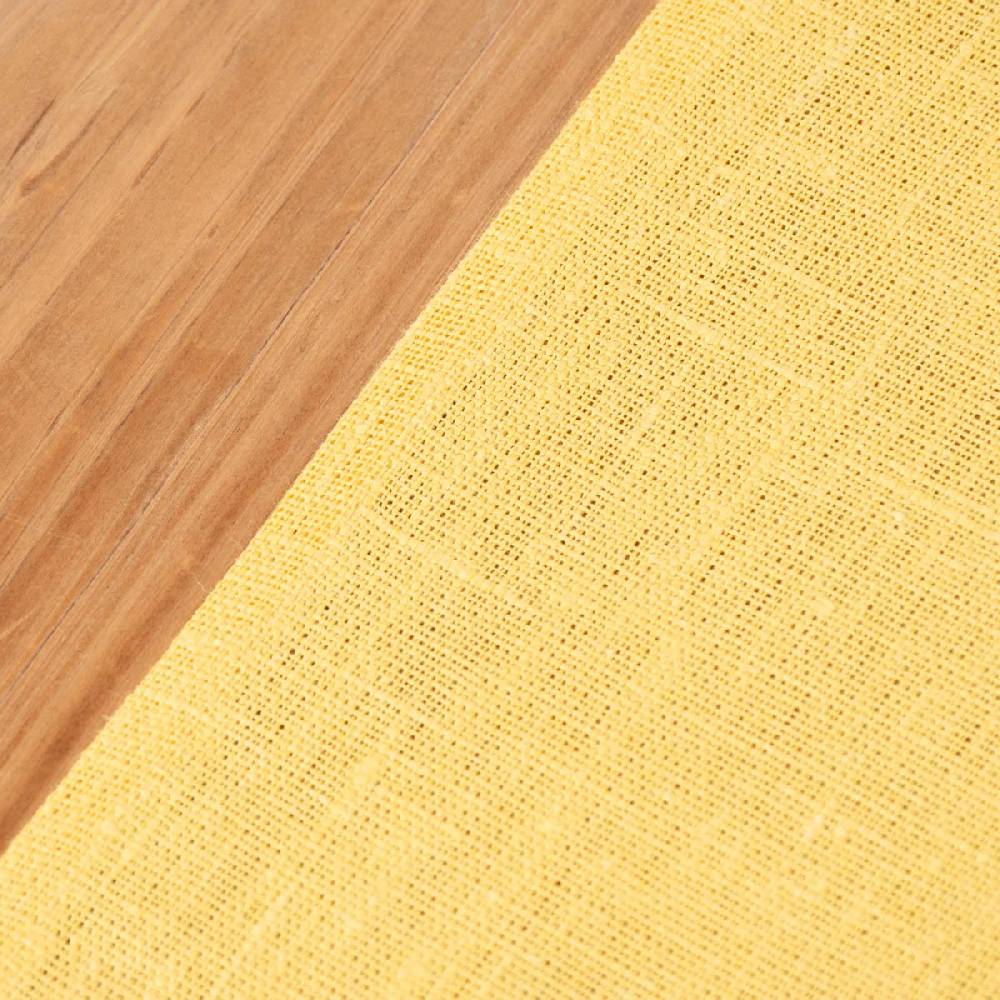 Schöner Leben Leinentischläufer Tischläufer Erik 1-lagig 47x150cm gelb Schlussverkauf