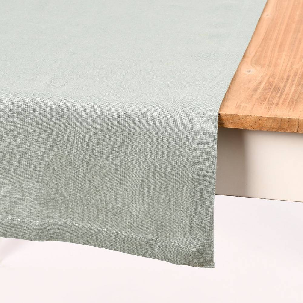 Schöner Leben Magma Tischläufer Leinen LION einfarbig mintgrün 40x145cm Fabrikverkauf