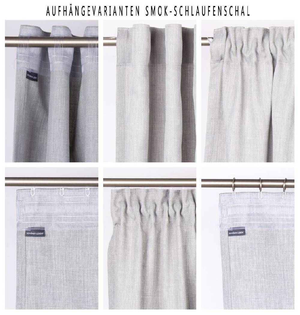 Schöner Leben Outdoor Vorhang Olefina mit Smok-Schlaufenband mint in 245cm oder Wunschlänge von SCHÖNER LEBEN Fabrikverkauf