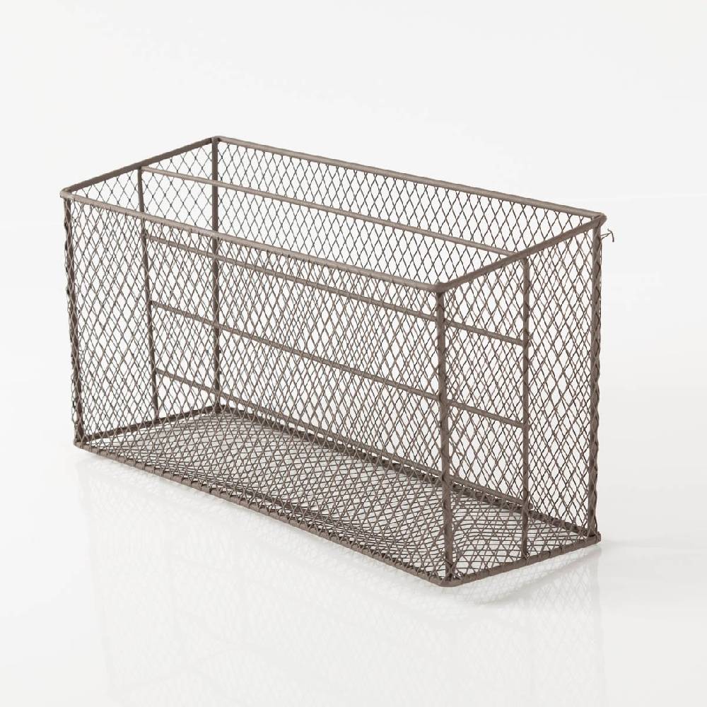 Schöner Leben Zeitschriftenständer Ablagekorb Eisen braun in der Größe 33x12x17cm von Clayre & Eef Outlet