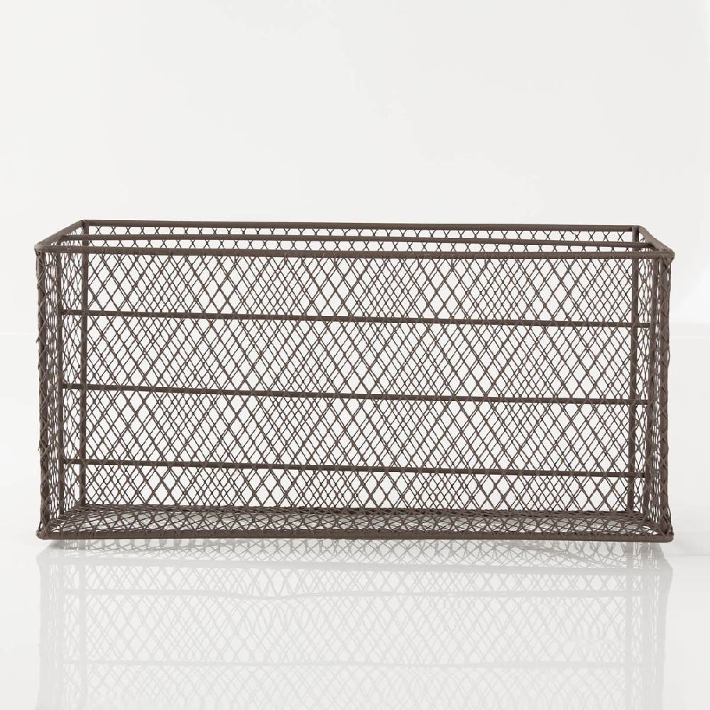 Schöner Leben Zeitschriftenständer Ablagekorb Eisen braun in der Größe 33x12x17cm von Clayre & Eef Outlet