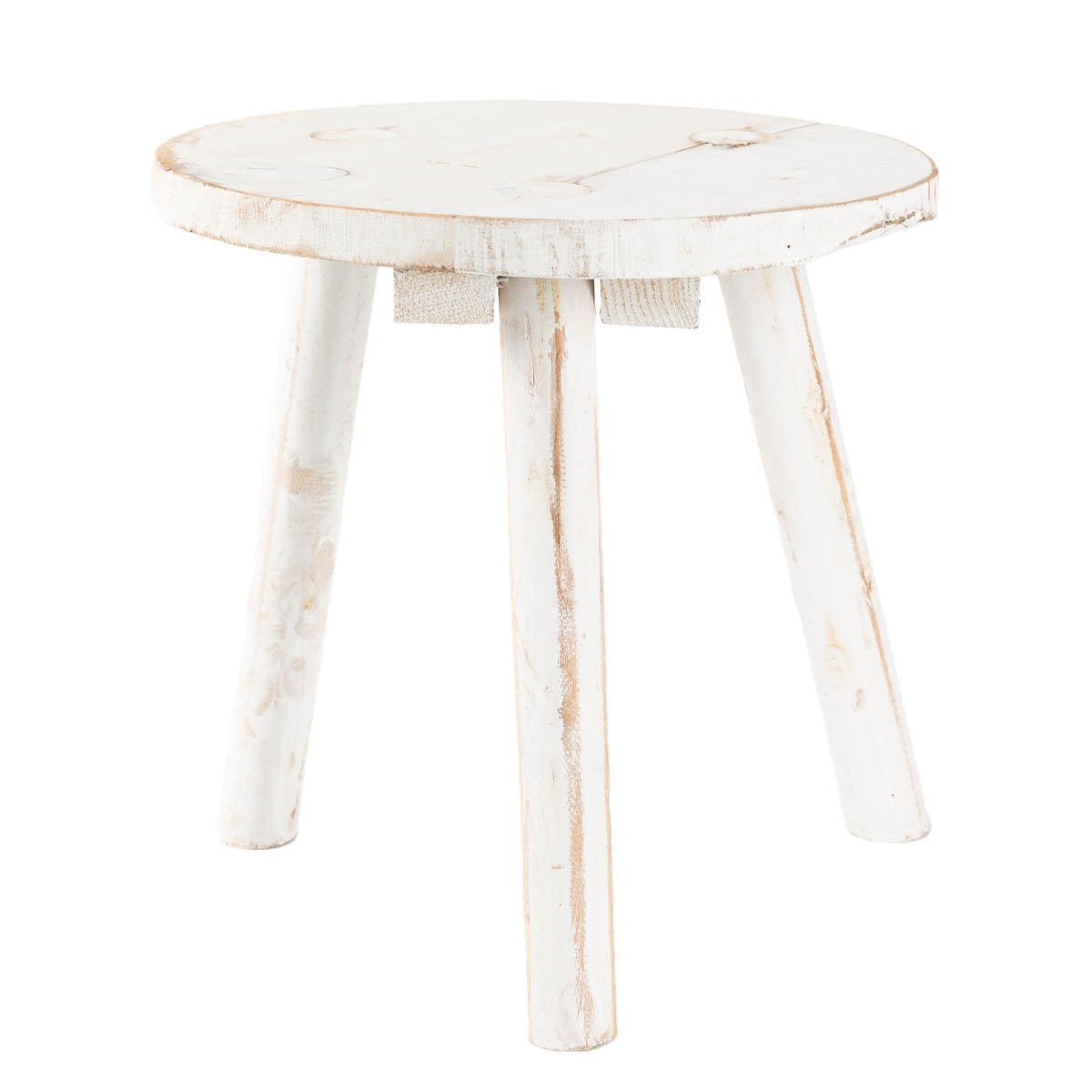 Schöner Leben Pflanzenhocker aus Holz mit Vintage Finish in Weiß von Countryfield 25x25x25cm Verkauf