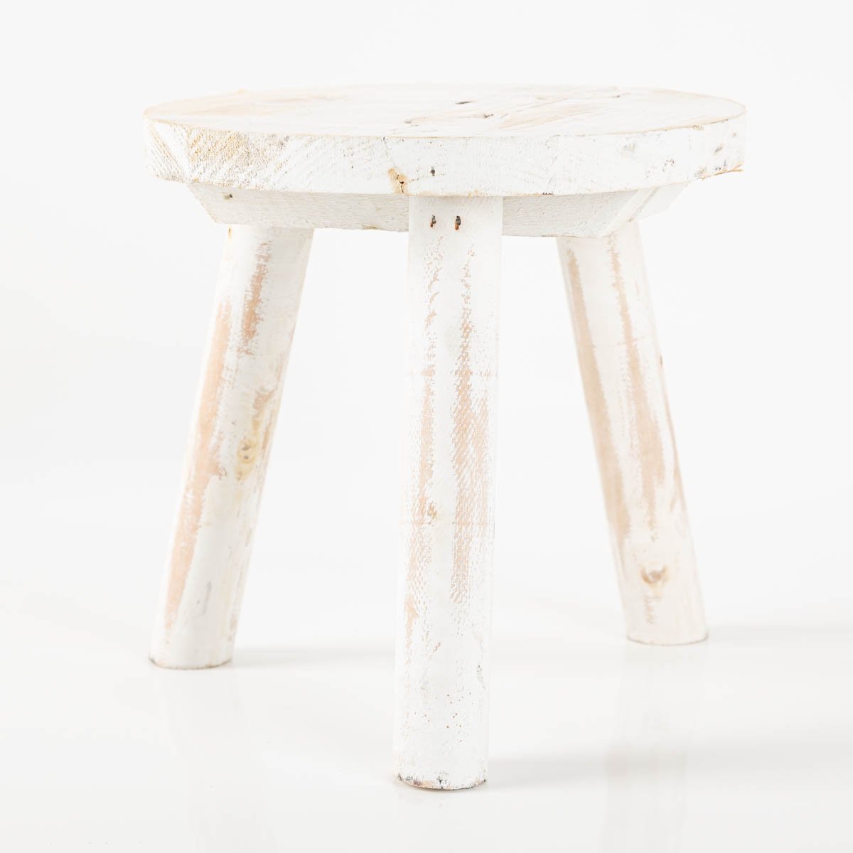 Schöner Leben Pflanzenhocker aus Holz mit Vintage Finish in Weiß von Countryfield 20x20x20cm