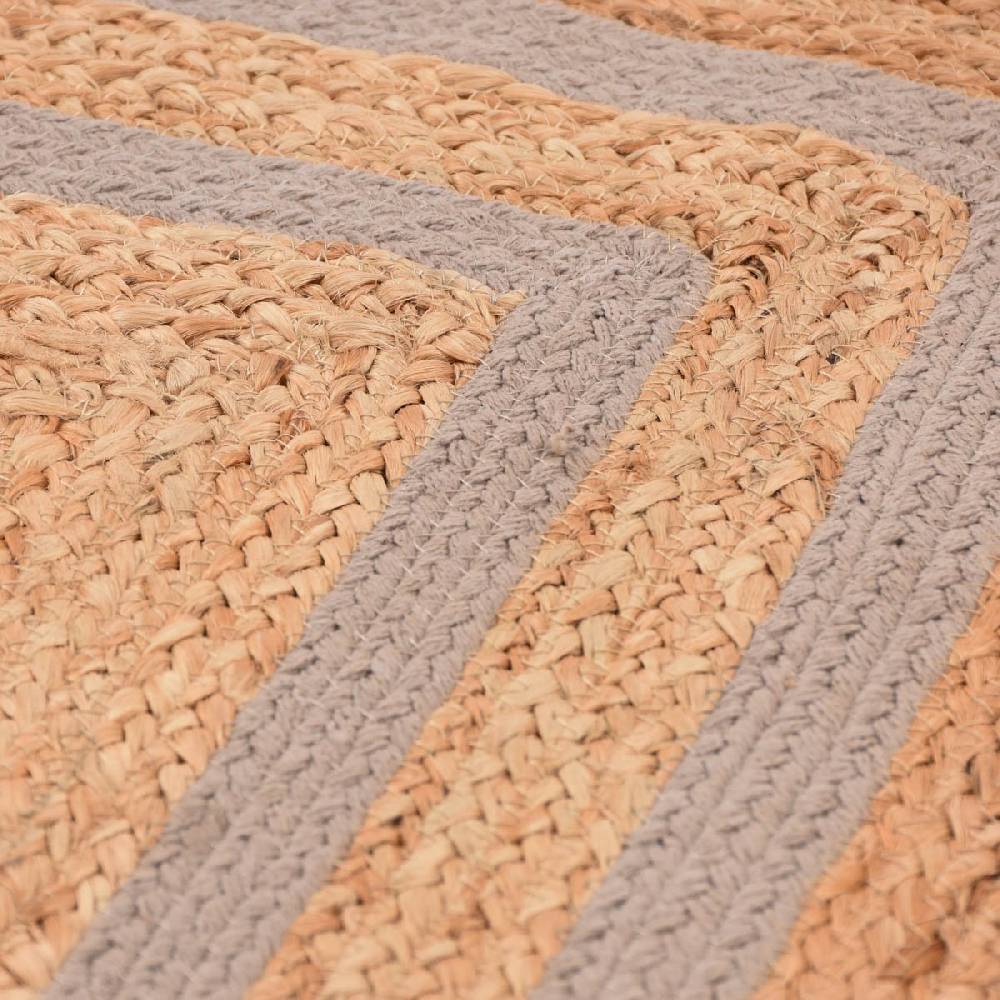 Schöner Leben Teppich geflochten Jute Baumwolle Rechtecke natur hellgrau 90x60cm Hotsell