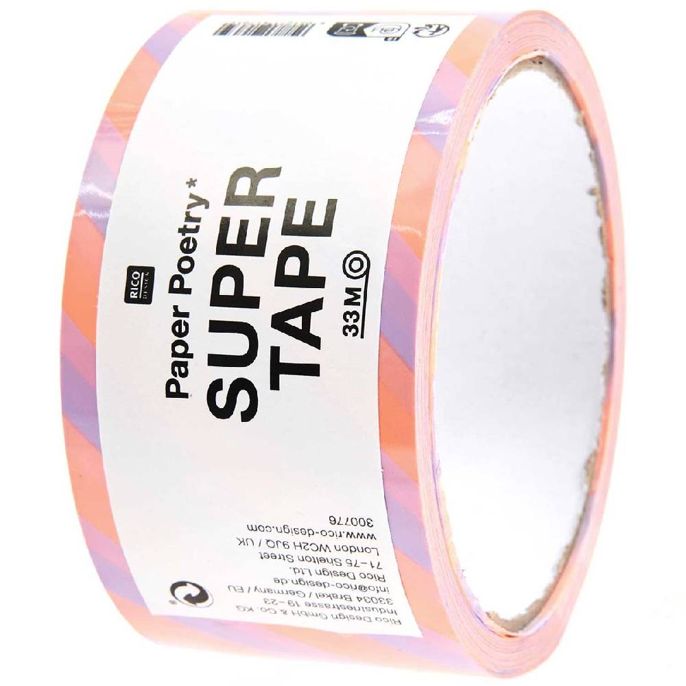 Schöner Leben Paketklebeband Flieder und Neonorange von Rico Design Paper Poetry 5cmx33m Online