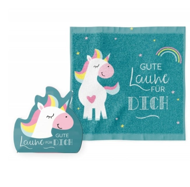 Schöner Leben Magisches Handtuch Einhorn Gute Laune türkis von La Vida Schlussverkauf