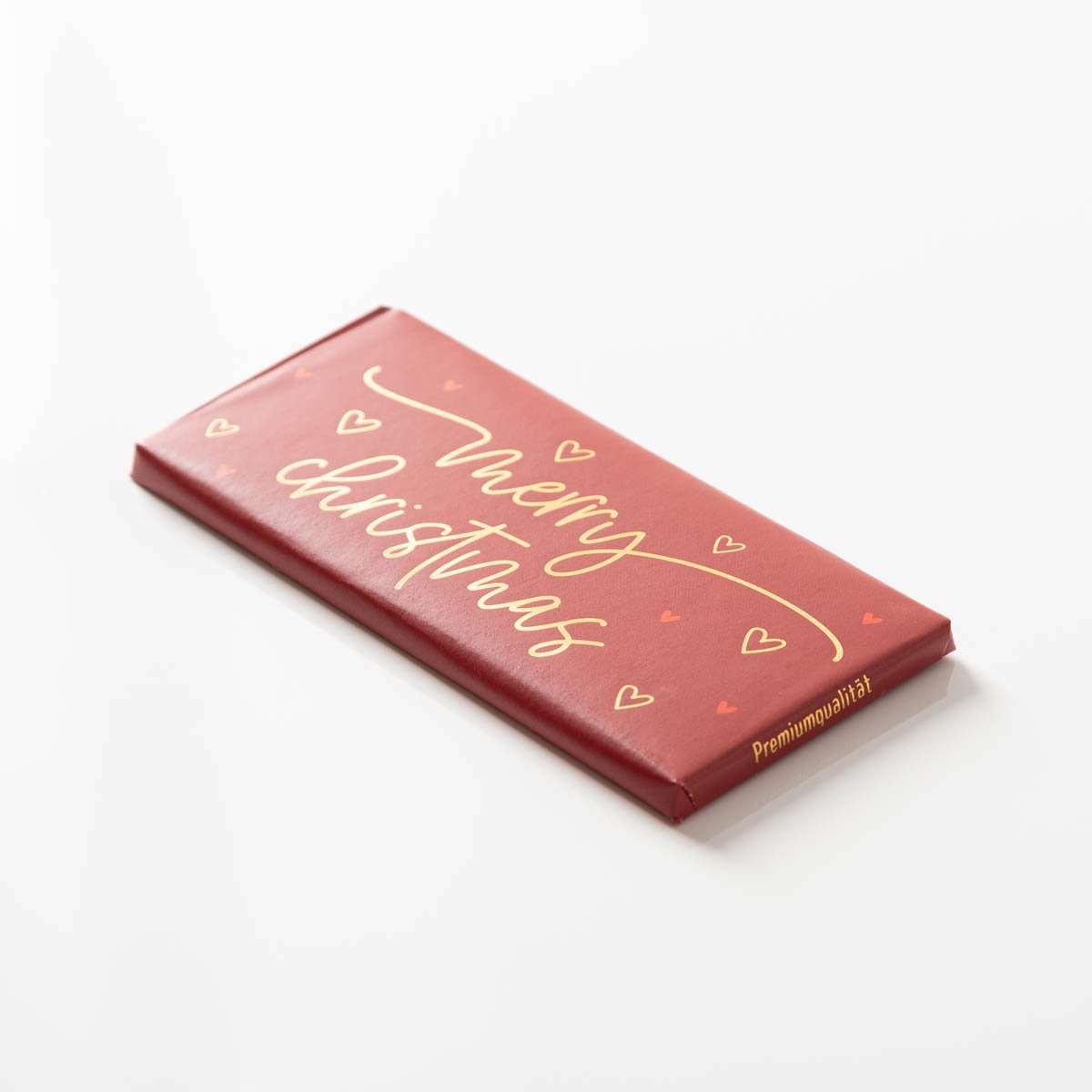 Schöner Leben Schokotafel Merry Christmas mit Goldveredelung rot 30g von Grafik Werkstatt Verkauf