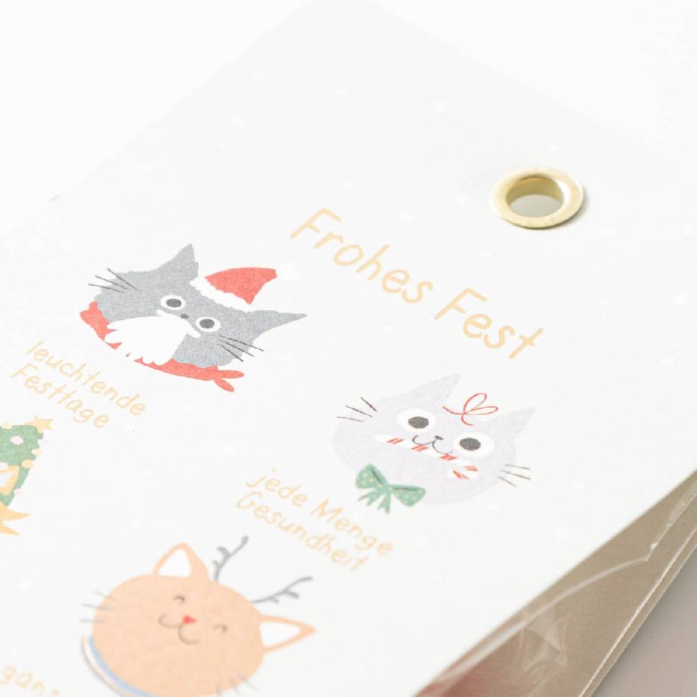 Schöner Leben Weihnachts-Bonbons mit Glühweinschmack Frohes Fest Katzen 75g von Grafik Werkstatt Fabrikverkauf