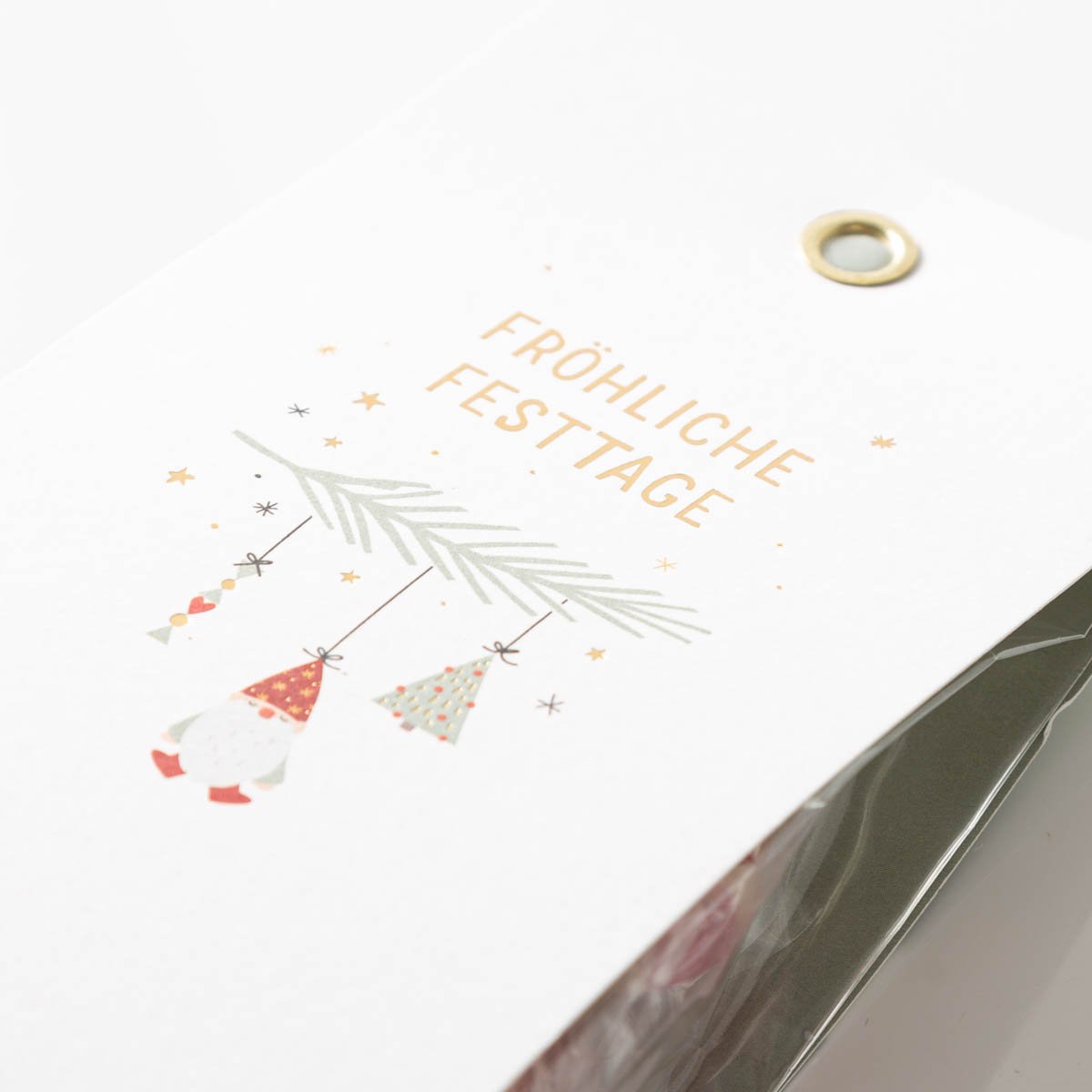 Schöner Leben Weihnachts-Bonbons mit Glühweinschmack Fröhliche Festtage Tannenzweig 75g von Grafik Werkstatt Online
