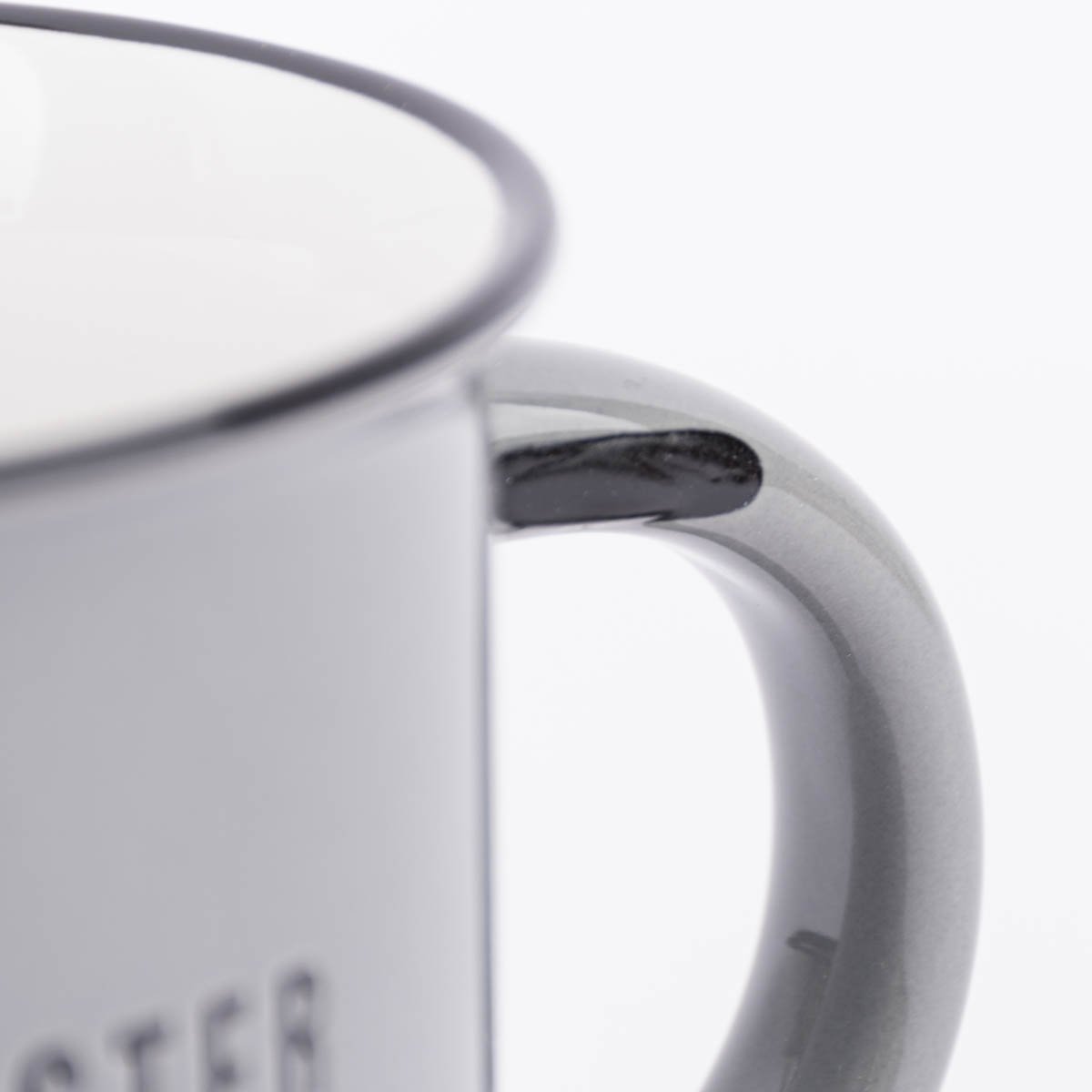 Schöner Leben Tasse Vintage aus Keramik in Emaille-Optik Bester Papa der Welt blaugrau schwarz 400ml von Grafik Werkstatt Schlussverkauf