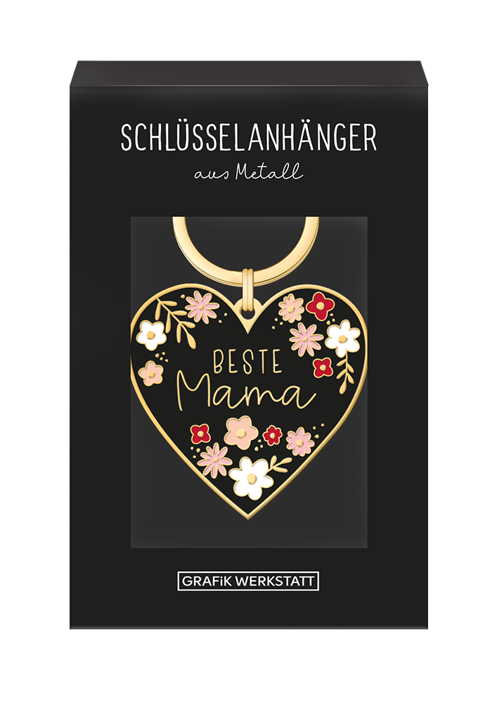 Schöner Leben Schlüsselanhänger Herz Beste Mama 85x40mm von Grafik Werkstatt Angebote