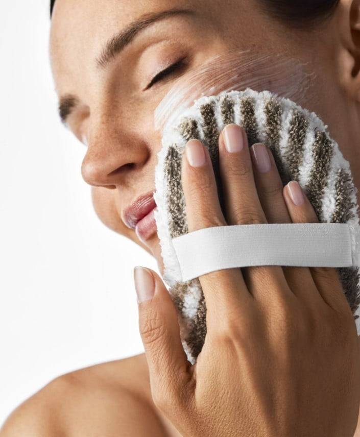 Schöner Leben Waschies Face Scrub & Clean Peeling-Pad mit Leinen im 2er Set Fabrikverkauf