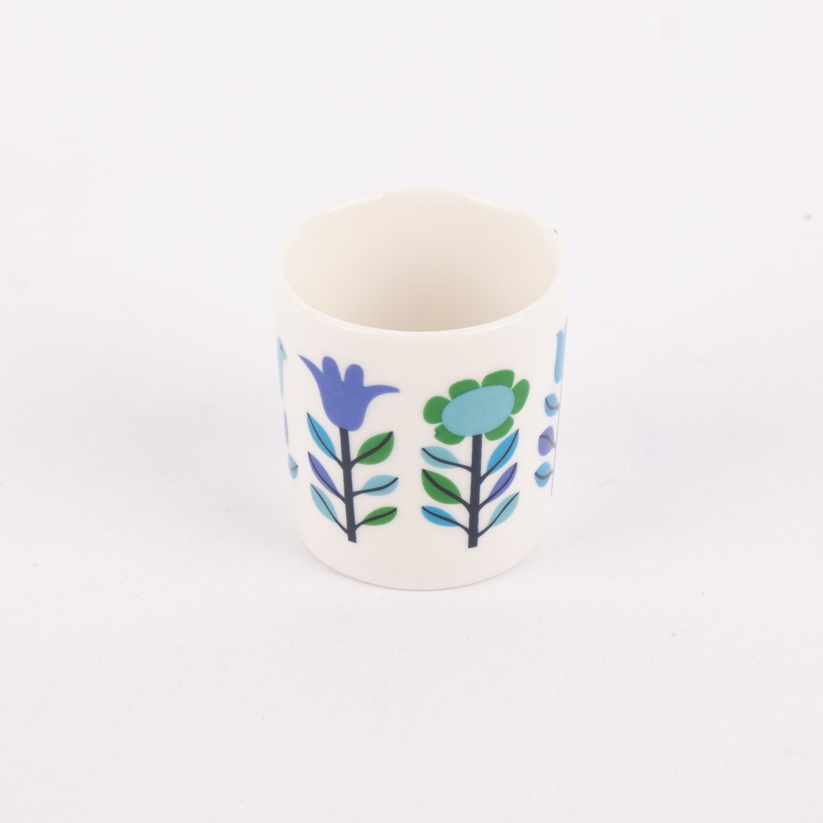 Schöner Leben Eierbecher Tauben und Blumen Porzellan weiß blau grün 4,5x5cm