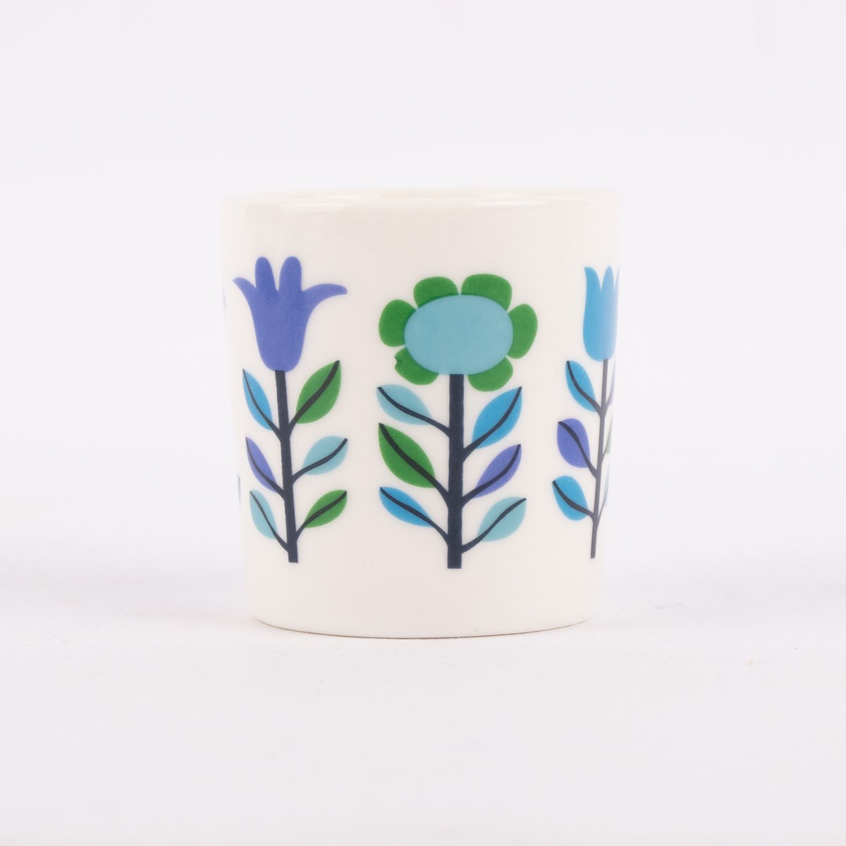 Schöner Leben Eierbecher Tauben und Blumen Porzellan weiß blau grün 4,5x5cm Fabrikverkauf
