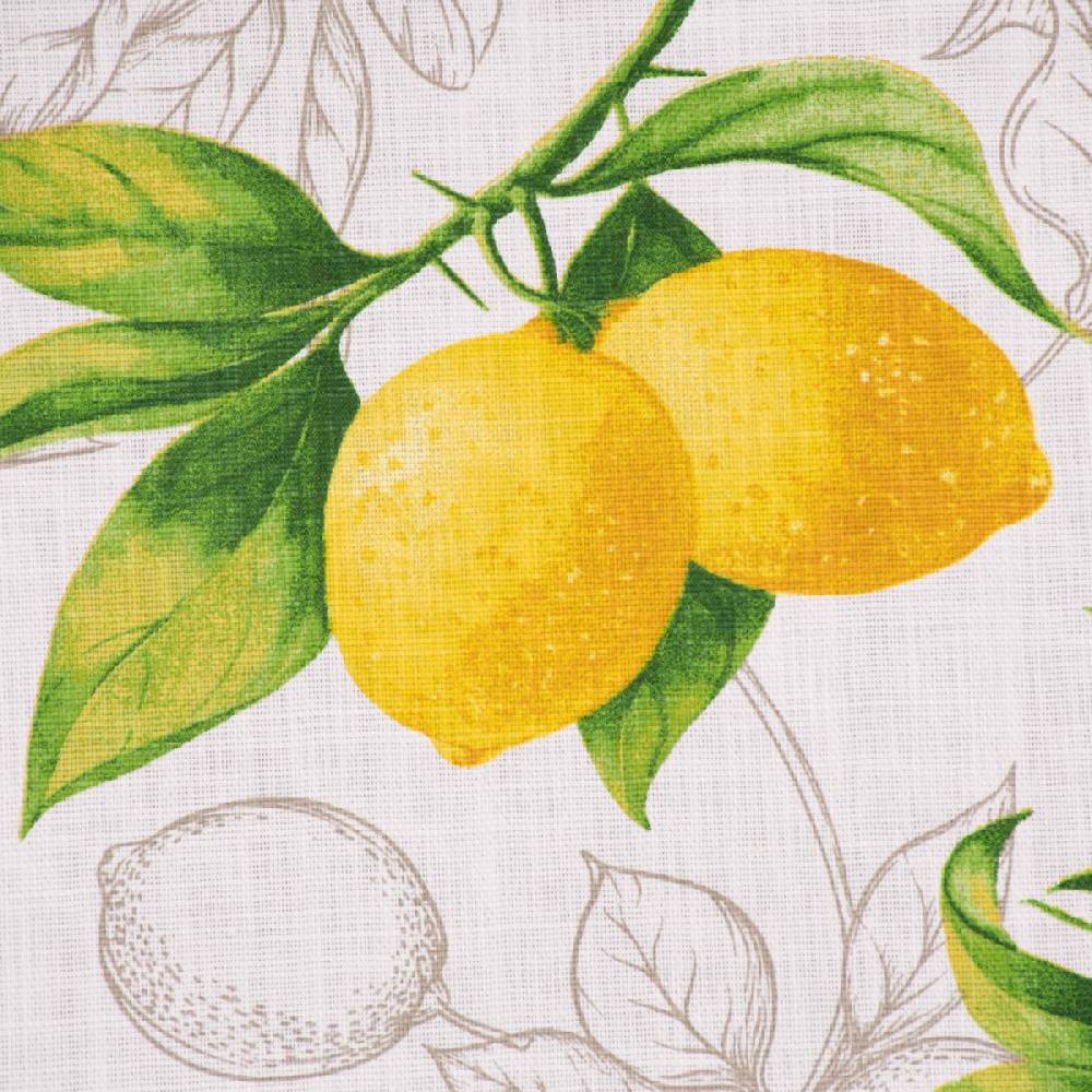 Schöner Leben SCHÖNER LEBEN. Tischdecke aus Baumwolle Citron Zitronen weiß grün gelb verschiedene Größen Online