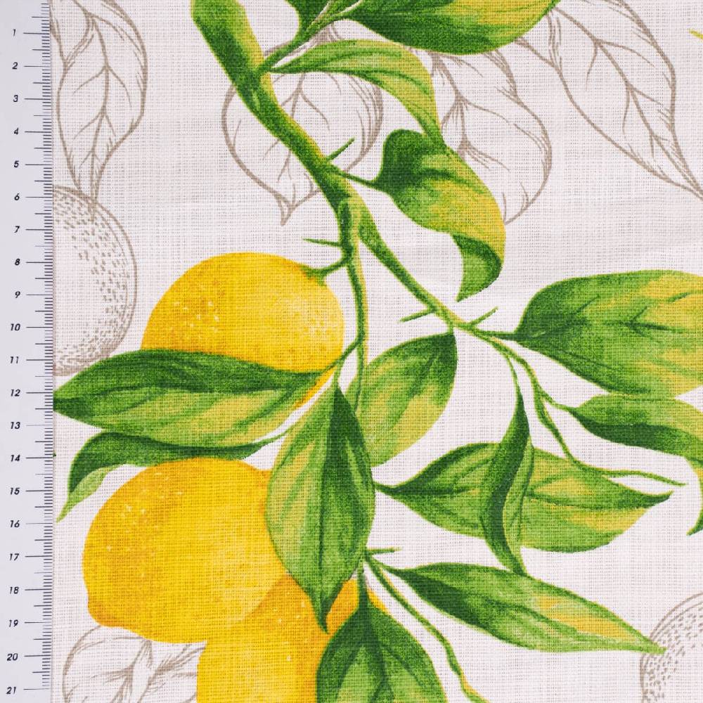 Schöner Leben SCHÖNER LEBEN. Tischdecke aus Baumwolle Citron Zitronen weiß grün gelb verschiedene Größen Online