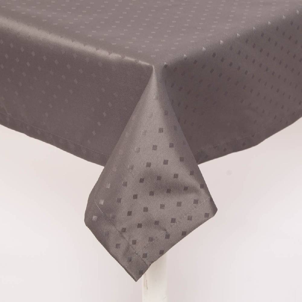 Schöner Leben Tischdecke mit Acryl-Fleckschutz Mini-Raute anthrazit in versch. Größen von SCHÖNER LEBEN