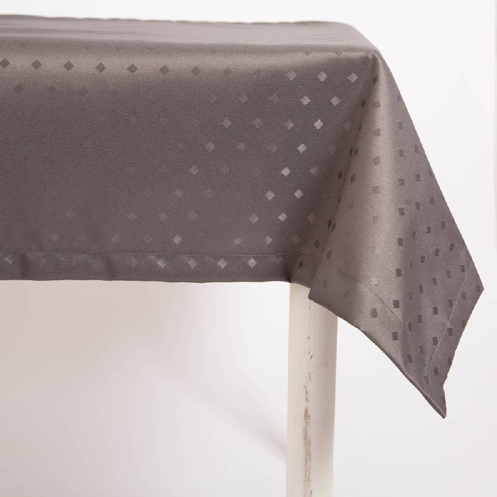 Schöner Leben Tischdecke mit Acryl-Fleckschutz Mini-Raute anthrazit in versch. Größen von SCHÖNER LEBEN Schlussverkauf