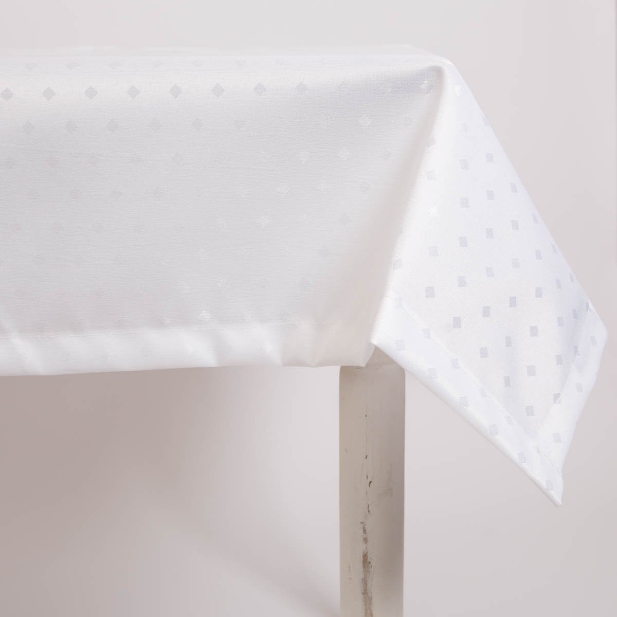 Schöner Leben Tischdecke mit Acryl-Fleckschutz Mini-Raute weiß in versch. Größen von SCHÖNER LEBEN Günstiger Verkauf