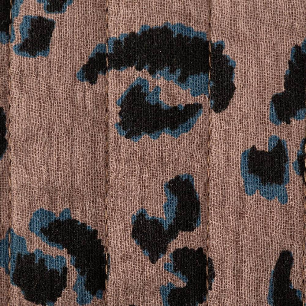 Schöner Leben Steppstoff aus Musselin Stoff VERTI Doubleface Leo-Print braun 1,30m Breite Auslauf
