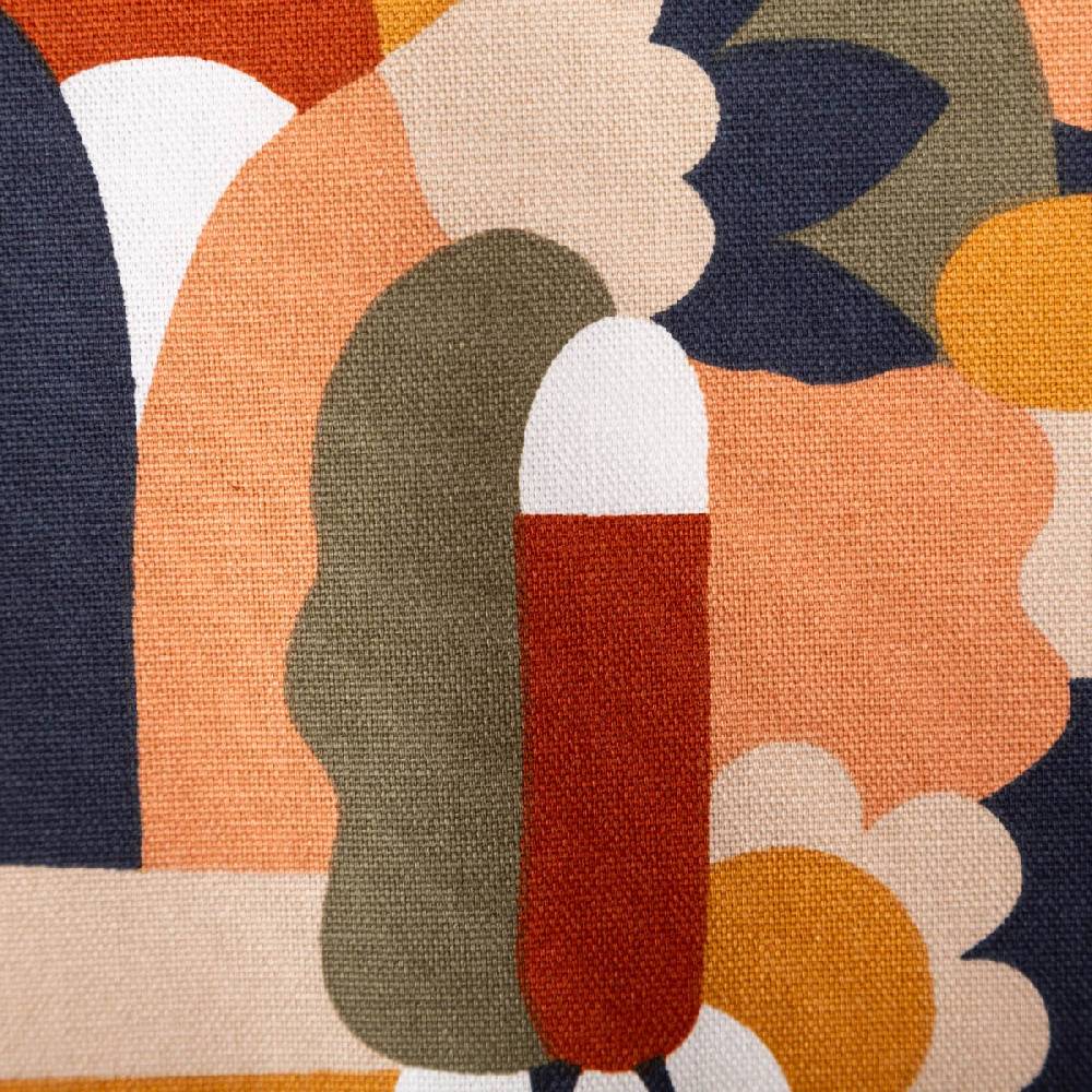Schöner Leben Canvas Stoff Dekostoff Baumwolle Naive Retro Formen organisch 1,50m Breite Verkauf