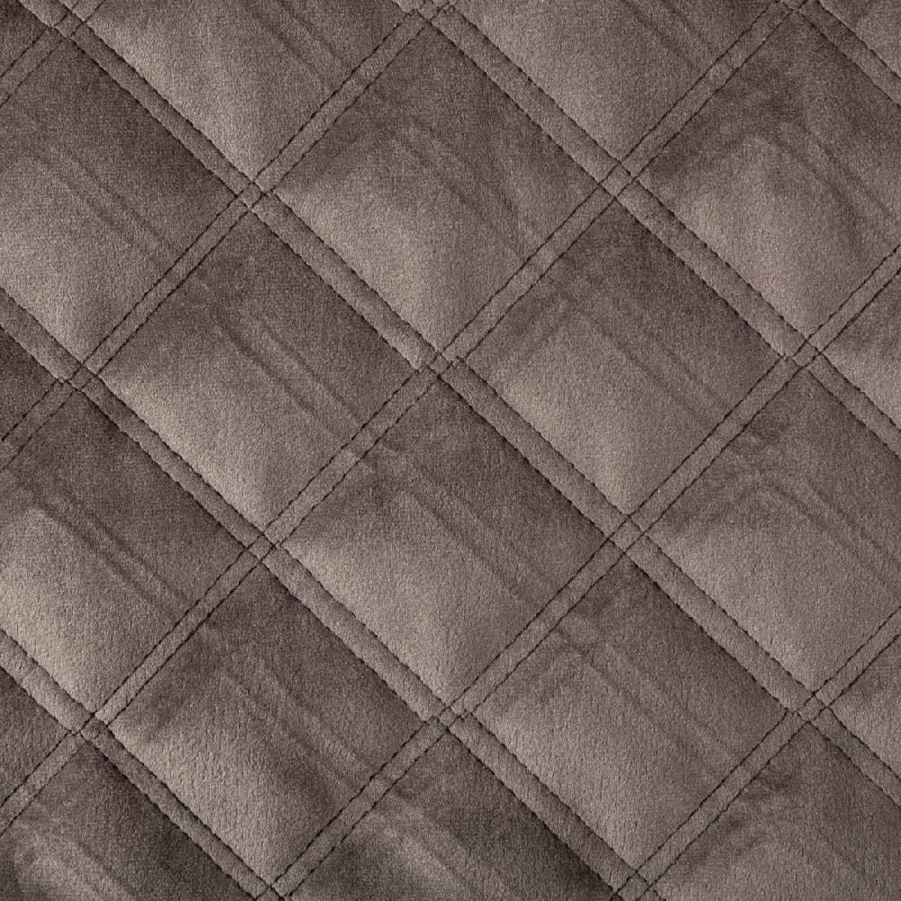 Schöner Leben Polsterstoff Samtstoff Le Velvet Karo mit Rautensteppung stone steingrau 1,40m breit