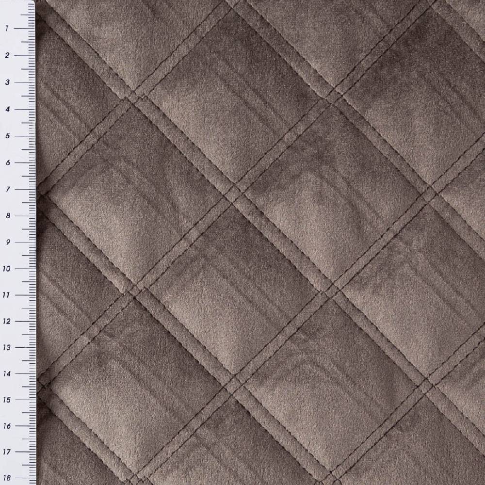 Schöner Leben Polsterstoff Samtstoff Le Velvet Karo mit Rautensteppung stone steingrau 1,40m breit Hotsell