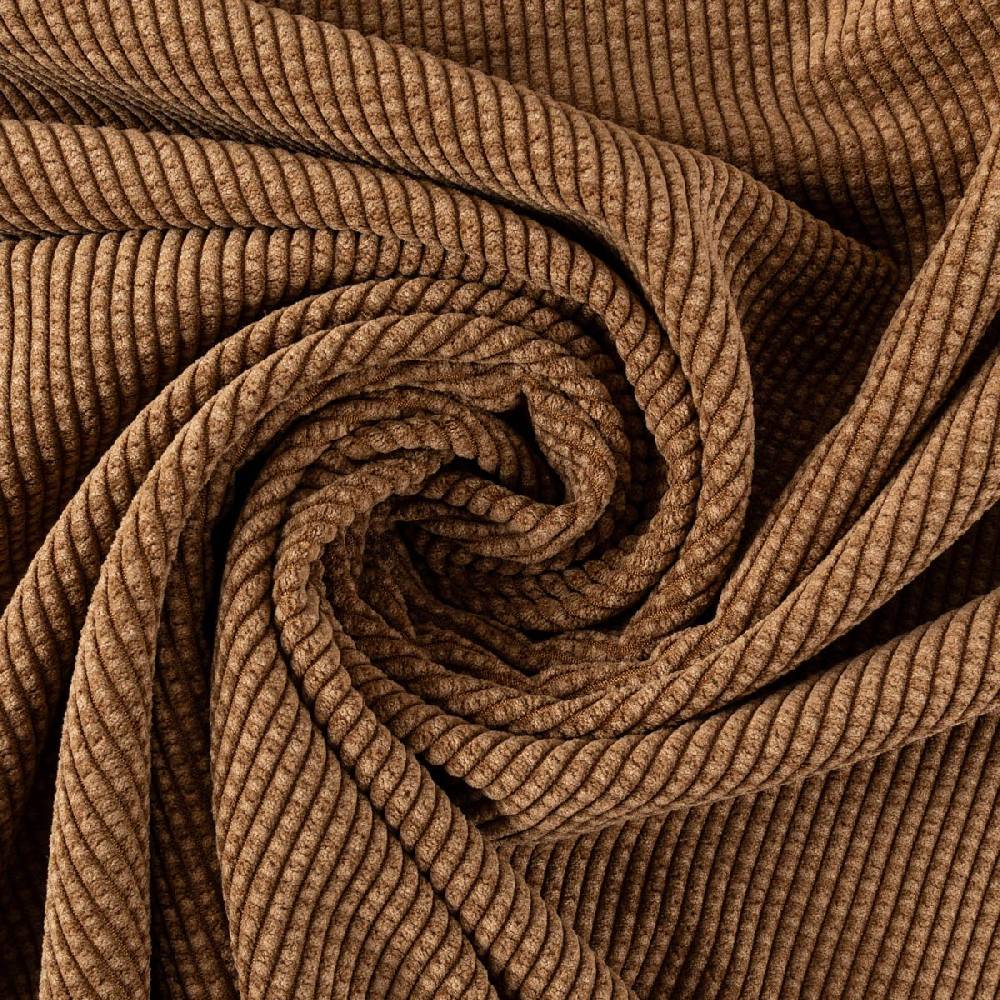 Schöner Leben Cord Stof Bubble Bekleidungsstoff Dekostoff einfarbig braun 1,45m Breite Meist gekauft