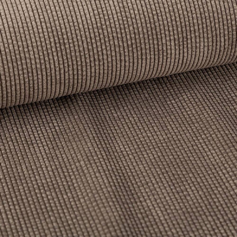 Schöner Leben Cord Stoff Bubble Bekleidungsstoff Dekostoff einfarbig taupe 1,45m Breite